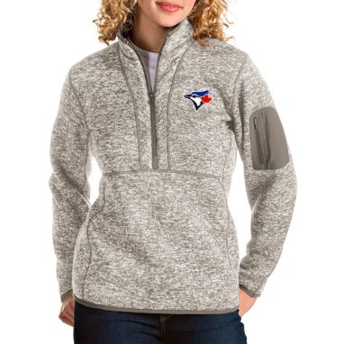 sorry, Antigua Women's Toronto Blue Jays Oatmeal Fortune Half-Zip Pullover is currently out of stock
