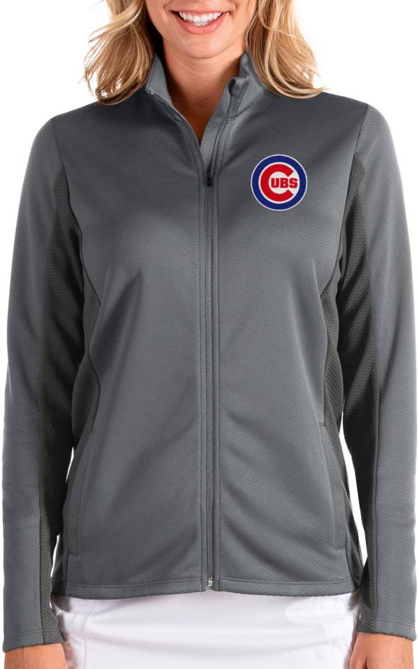 Antigua Women's Chicago Cubs Grey Passage Full-Zip Jacket product image