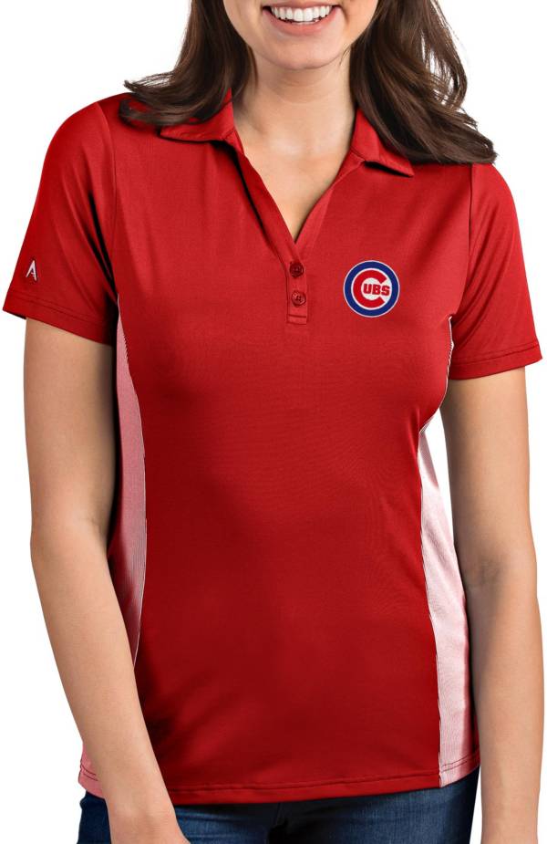 Antigua Women's Chicago Cubs Venture Red Performance Polo