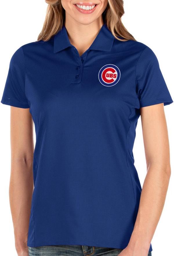 Antigua Women's Chicago Cubs Royal Balance Polo