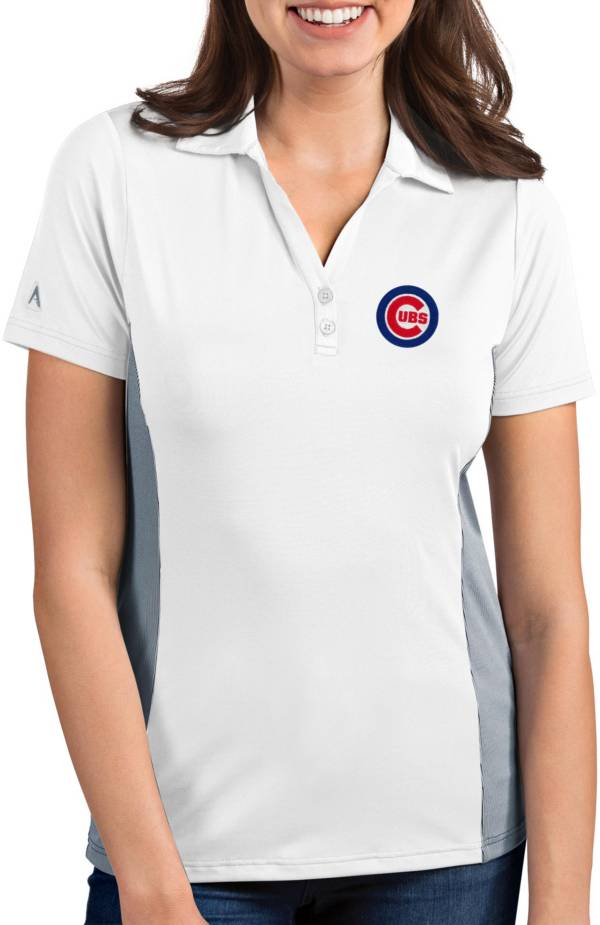 Antigua Women's Chicago Cubs Venture White Performance Polo