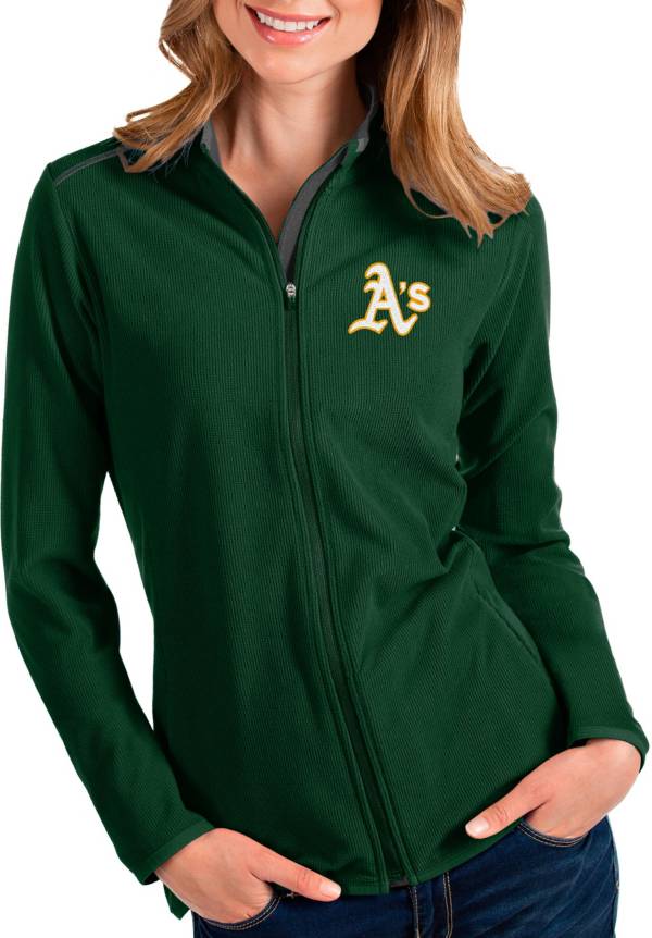 Antigua Women's Oakland Athletics Green Glacier Full-Zip Jacket