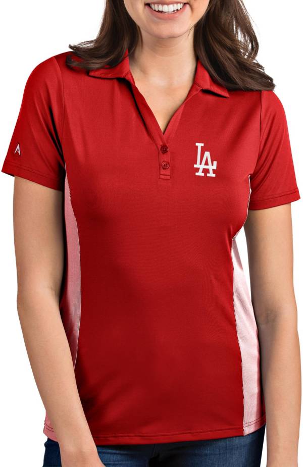 Antigua Women's Los Angeles Dodgers Venture Red Performance Polo