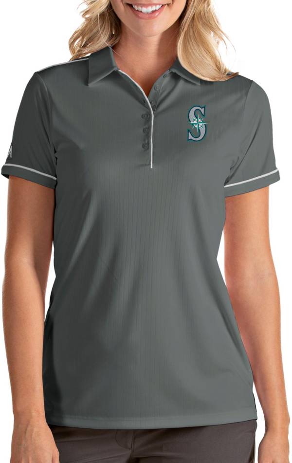 Antigua Women's Seattle Mariners Salute Grey Performance Polo product image