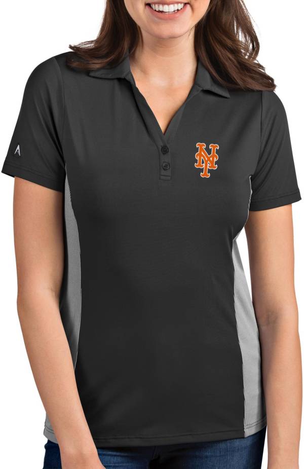 Antigua Women's New York Mets Venture Black Performance Polo