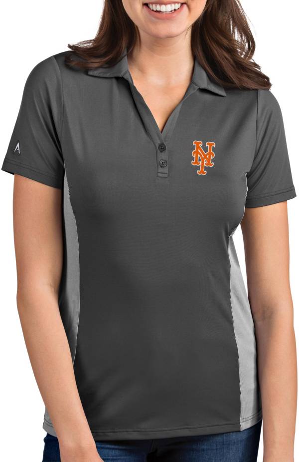 Antigua Women's New York Mets Venture Grey Performance Polo