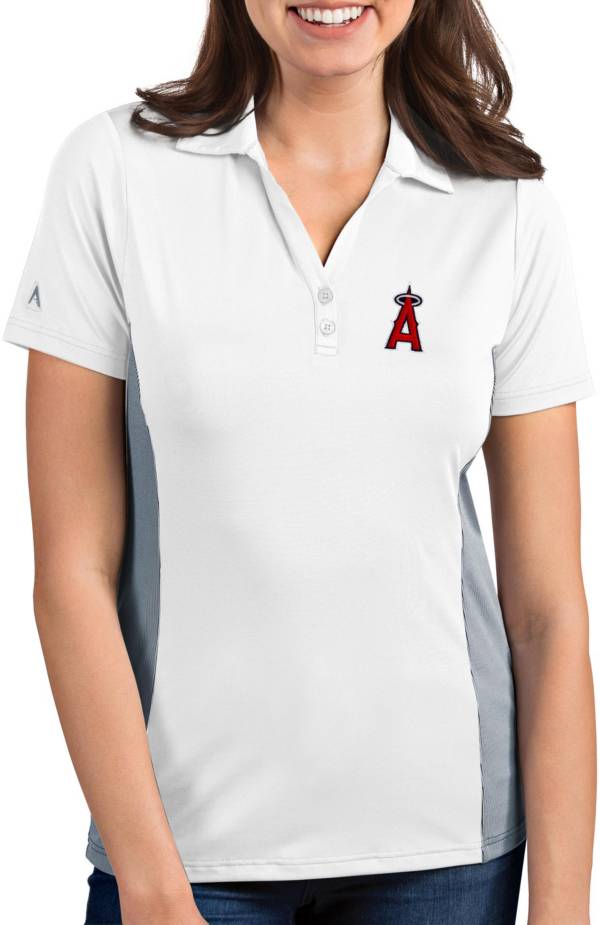 Antigua Women's Los Angeles Angels Venture White Performance Polo