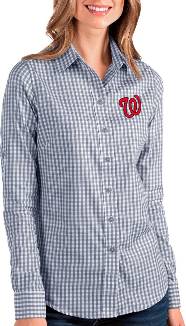 Antigua Washington Nationals Women's Long Sleeve Dress Shirt