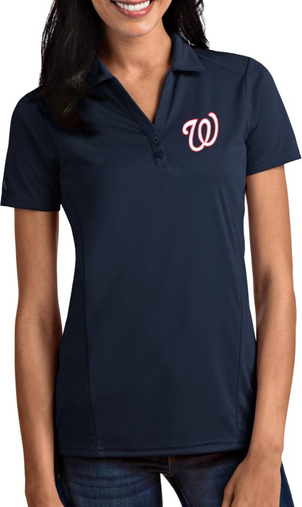 Antigua Women's Washington Nationals Tribute Navy Performance Polo