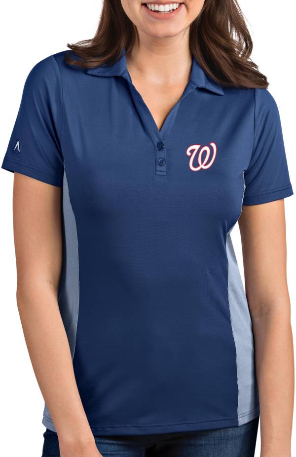 Antigua Women's Washington Nationals Venture Navy Performance Polo