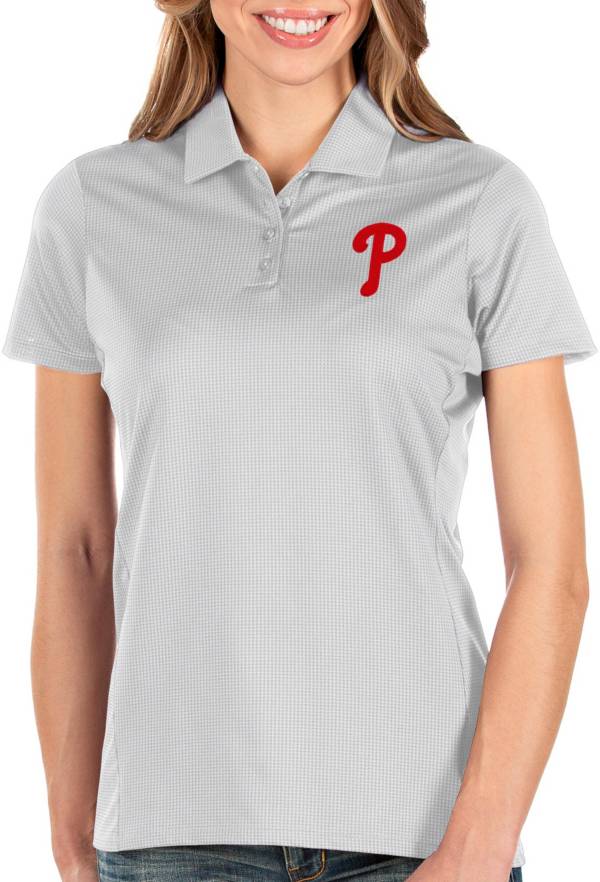 Antigua Women's Philadelphia Phillies White Balance Polo