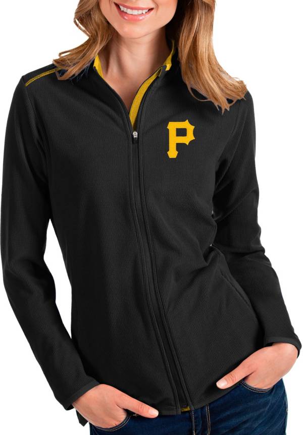 Antigua Women's Pittsburgh Pirates Black Glacier Full-Zip Jacket