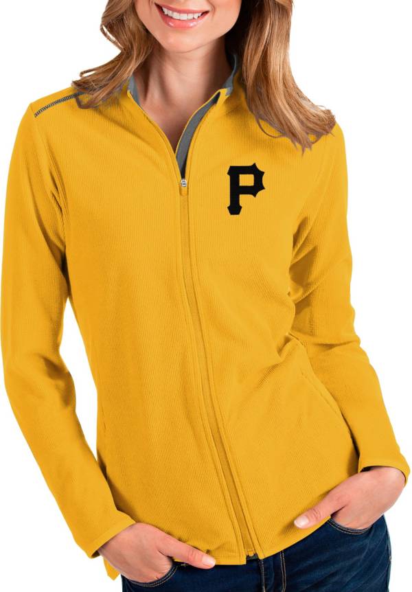 Antigua Women's Pittsburgh Pirates Gold Glacier Full-Zip Jacket