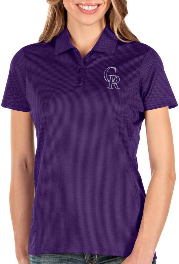 Antigua Women's Colorado Rockies Purple Balance Polo