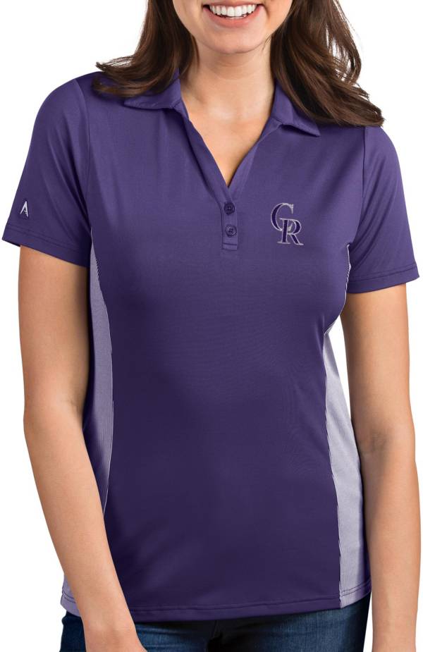 Antigua Women's Colorado Rockies Venture Purple Performance Polo