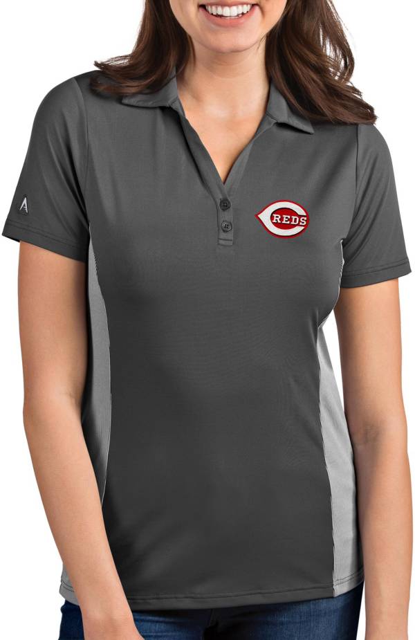 Antigua Women's Cincinnati Reds Venture Grey Performance Polo