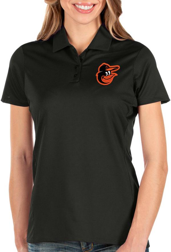 Antigua Women's Baltimore Orioles Black Balance Polo