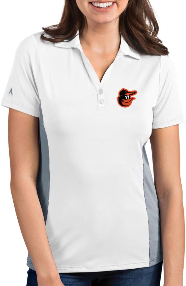 Antigua Women's Baltimore Orioles Venture White Performance Polo