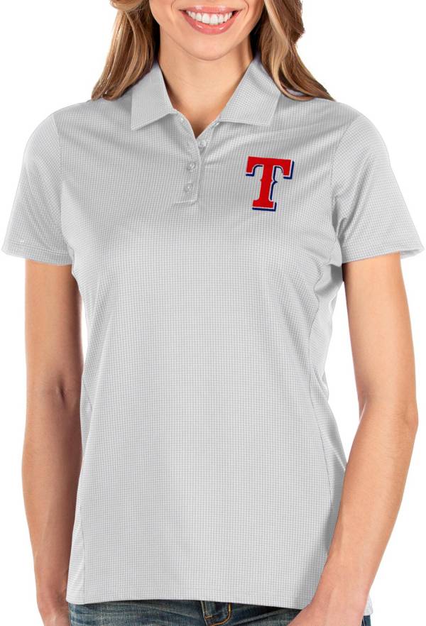 Antigua Women's Texas Rangers White Balance Polo