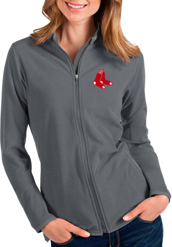 Antigua Women's Boston Red Sox Grey Glacier Full-Zip Jacket