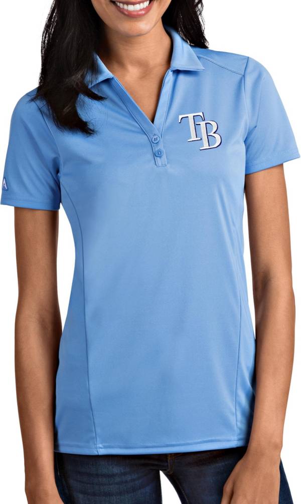 Antigua Women's Tampa Bay Rays Tribute Light Blue Performance Polo