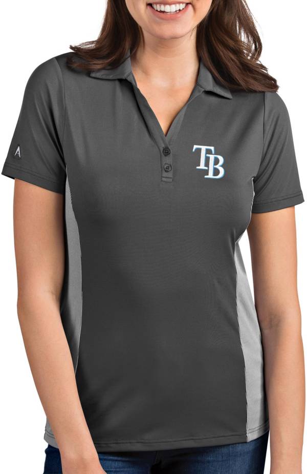 Antigua Women's Tampa Bay Rays Venture Grey Performance Polo