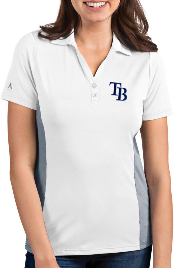 Antigua Women's Tampa Bay Rays Venture White Performance Polo