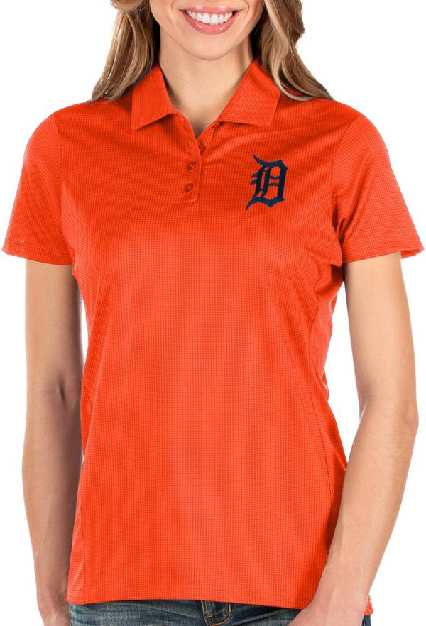 Antigua Women's Detroit Tigers Orange Balance Polo