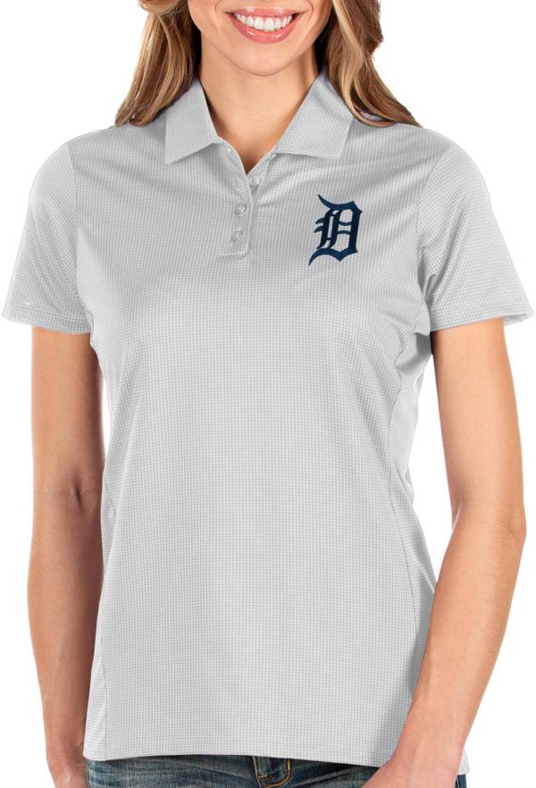 Antigua Women's Detroit Tigers White Balance Polo