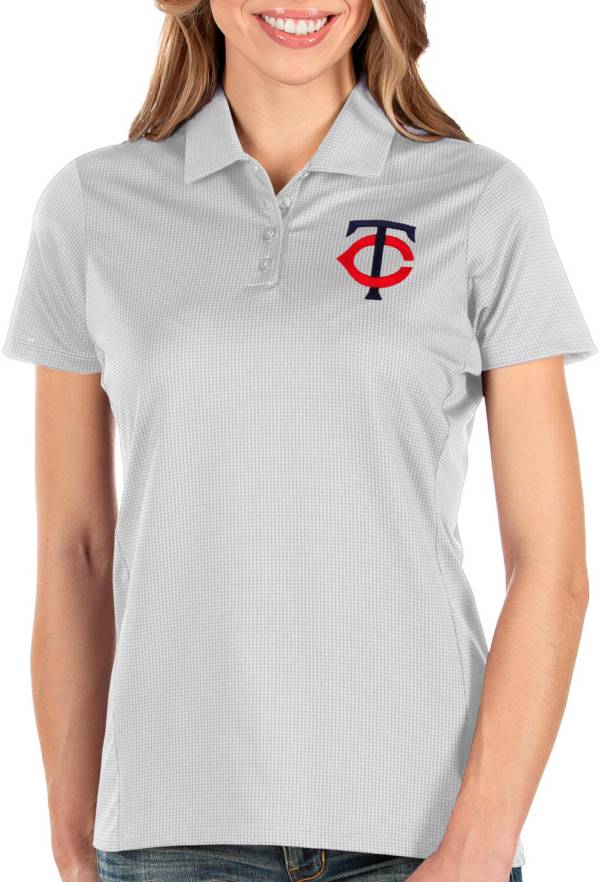 Antigua Women's Minnesota Twins White Balance Polo