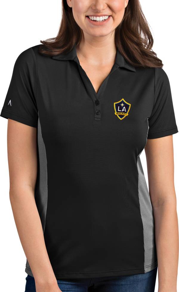 Antigua Women's Los Angeles Galaxy Venture Black Polo