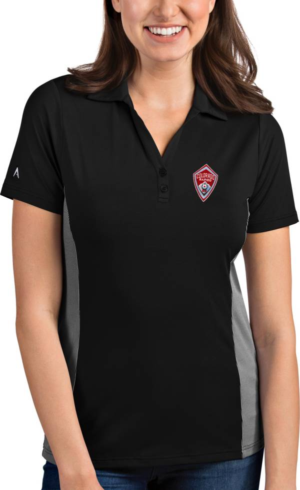 Antigua Women's Colorado Rapids Venture Black Polo