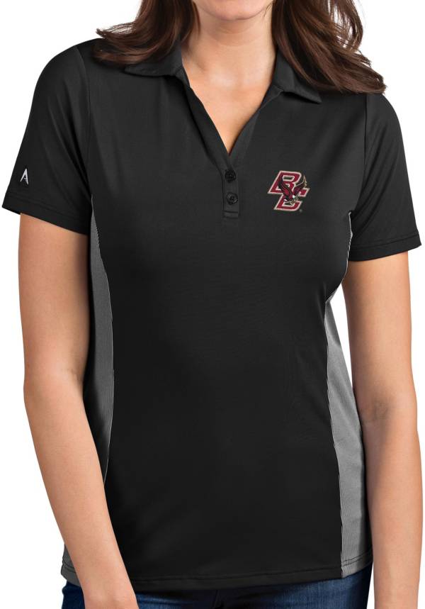 Antigua Women's Boston College Eagles Grey Venture Polo