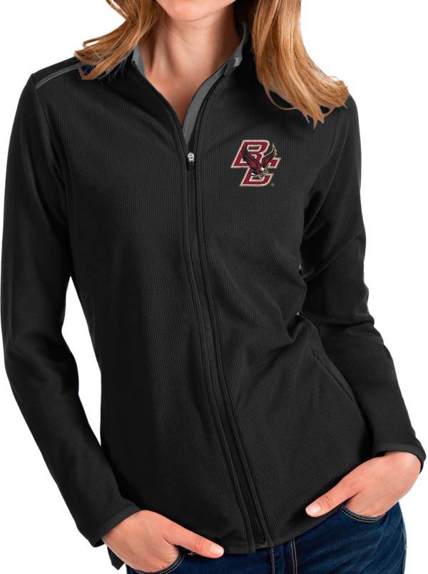 Antigua Women's Boston College Eagles Glacier Full-Zip Black Jacket