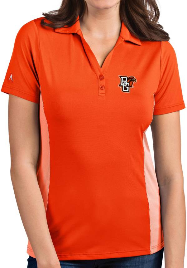 Antigua Women's Bowling Green Falcons Orange Venture Polo