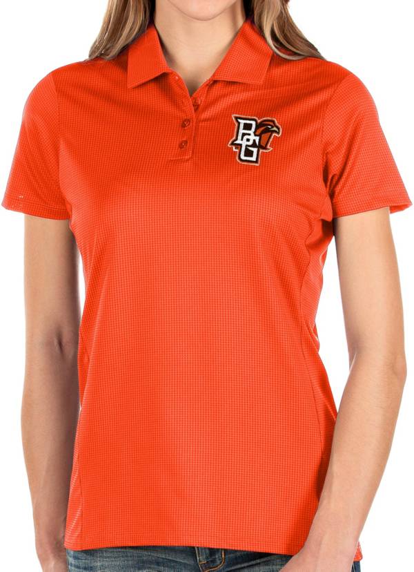 Antigua Women's Bowling Green Falcons Orange Balance Polo