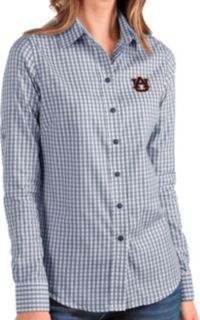 Antigua Women's Auburn Tigers Blue Structure Button Down Long