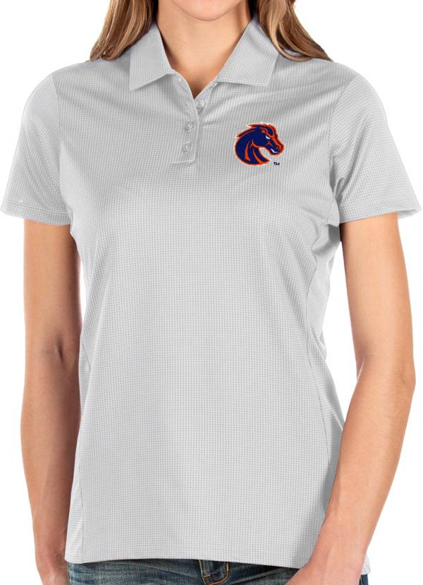 Antigua Women's Boise State Broncos Balance White Polo