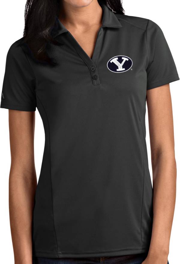 Antigua Women's BYU Cougars Grey Tribute Performance Polo product image
