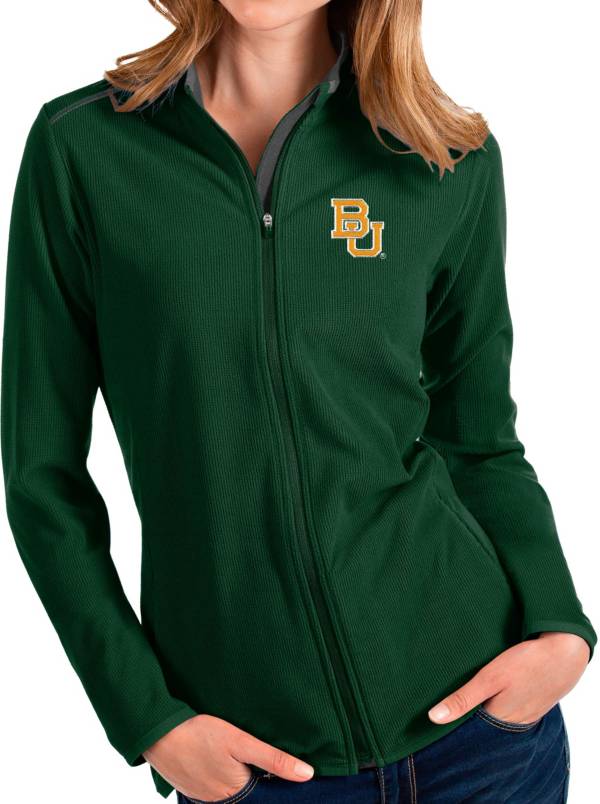 Antigua Women's Baylor Bears Green Glacier Full-Zip Jacket