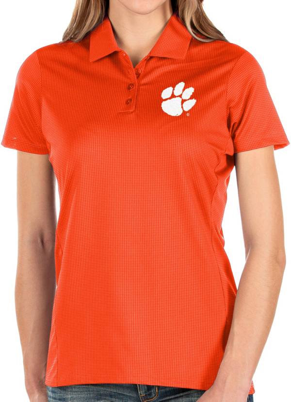 Antigua Women's Clemson Tigers Orange Balance Polo