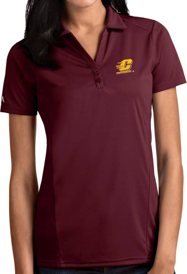 Antigua Women's Central Michigan Chippewas Maroon Tribute Performance Polo