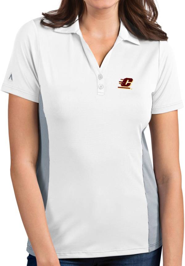 Antigua Women's Central Michigan Chippewas Venture White Polo