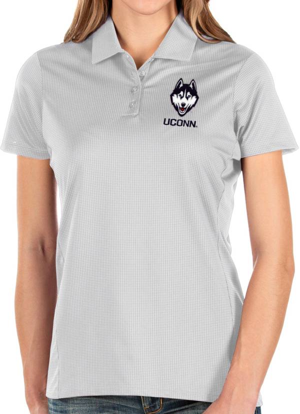 Antigua Women's UConn Huskies Balance White Polo