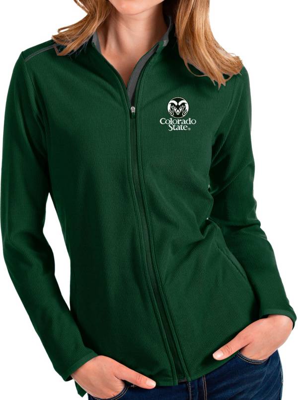 Antigua Women's Colorado State Rams Green Glacier Full-Zip Jacket