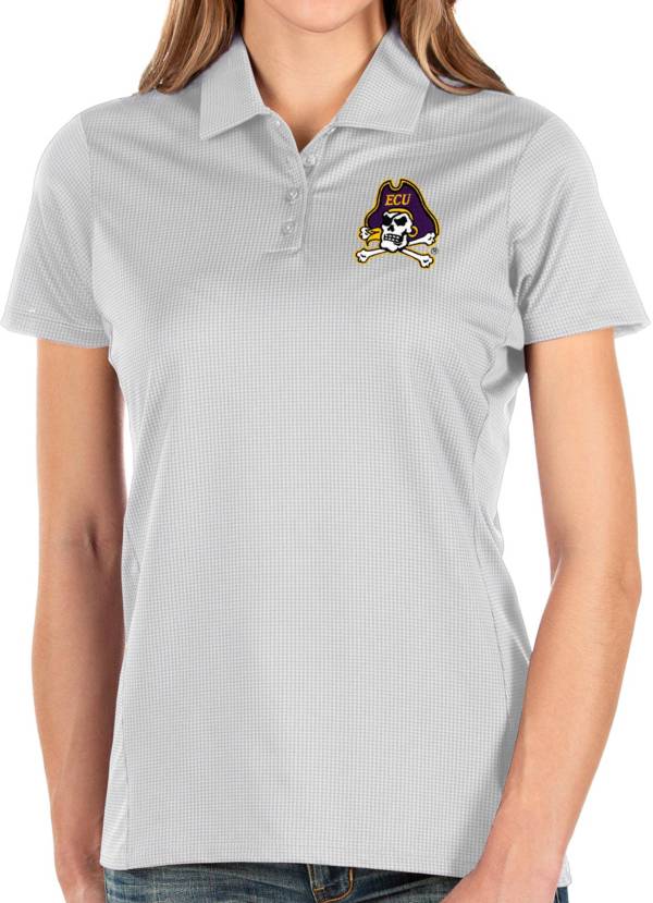 Antigua Women's East Carolina Pirates Balance White Polo