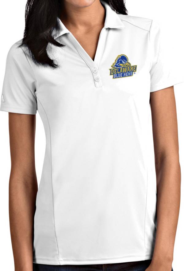 Antigua Women's Delaware Fightin' Blue Hens Tribute Performance White Polo product image