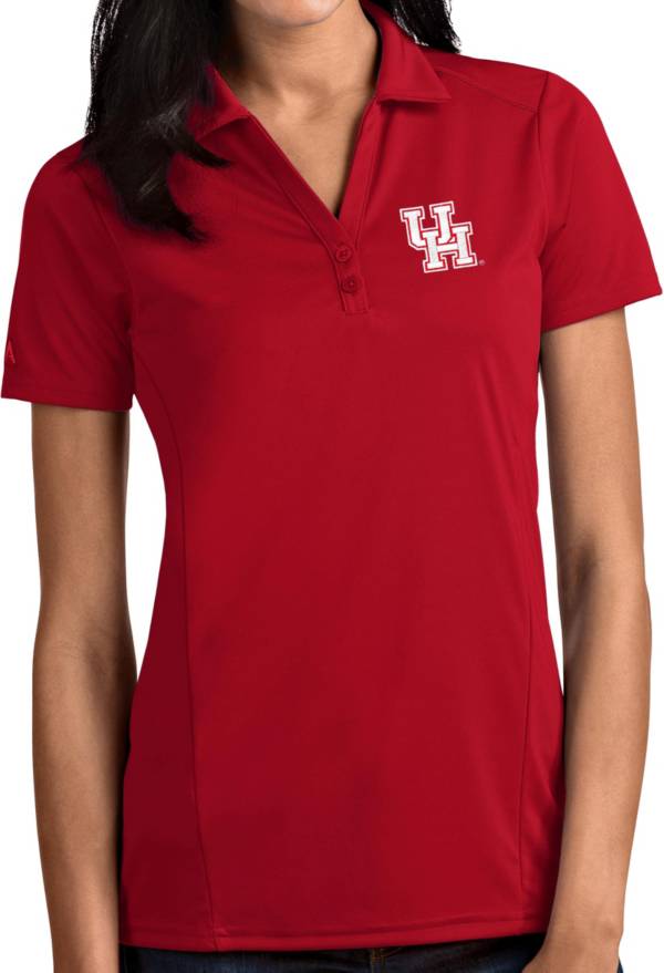 Antigua Women's Houston Cougars Red Tribute Performance Polo Golf Galaxy