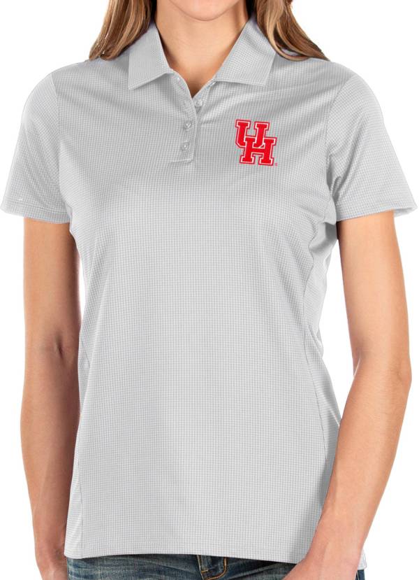 Antigua Women's Houston Cougars Balance White Polo