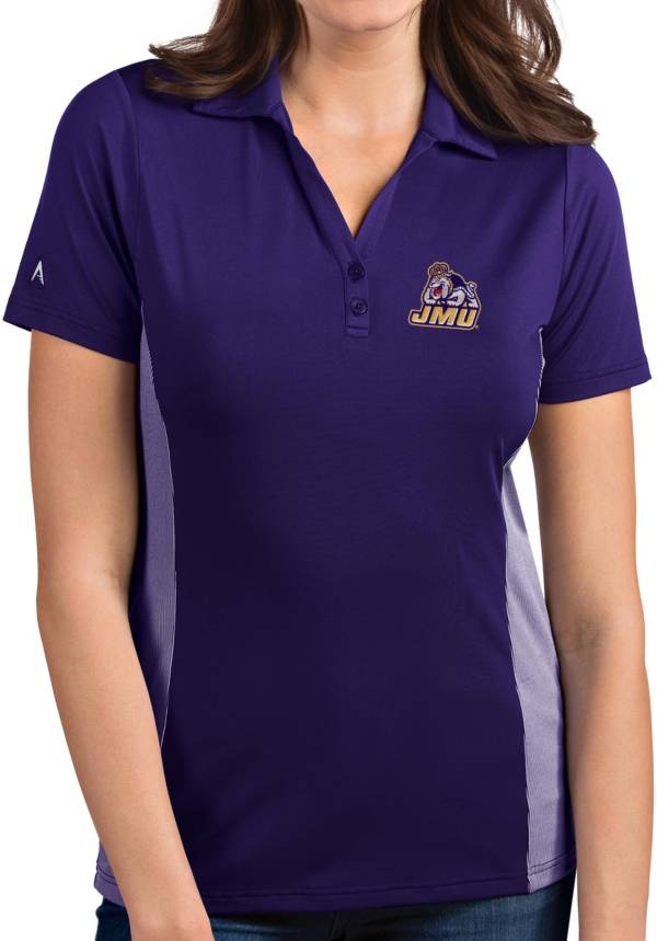 Antigua Women's James Madison Dukes Purple Venture Polo